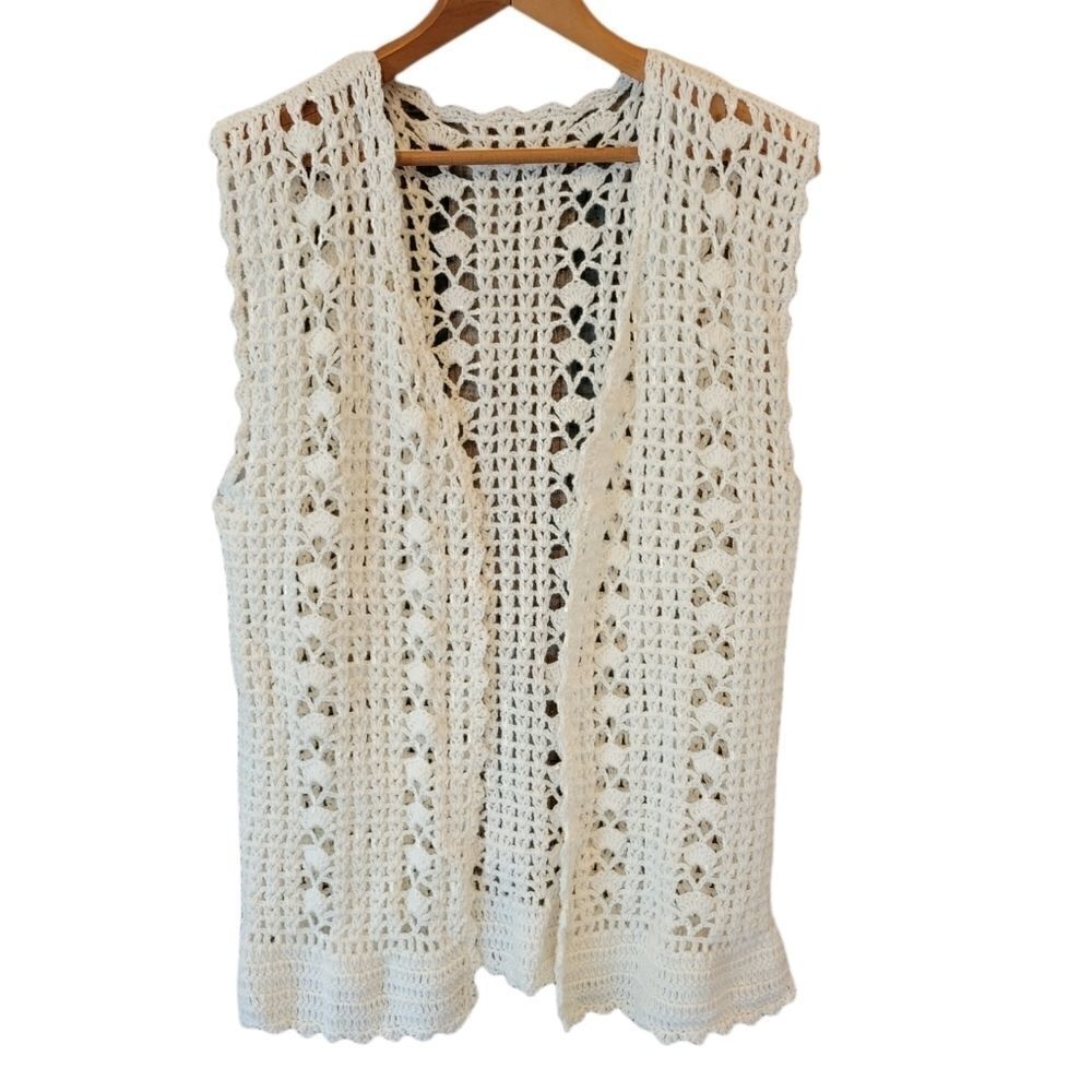 Vintage Handmade Knitted/Crochet Cardigan/Vest